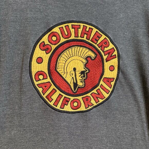Red Jacket for USC Trojans Long Sleeve T-Shirt‎ Gray Sz L Please Read - Picture 15 of 16